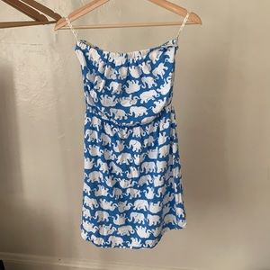 Lilly Pulitzer Blue Tusk In Sun Coverup Dress S